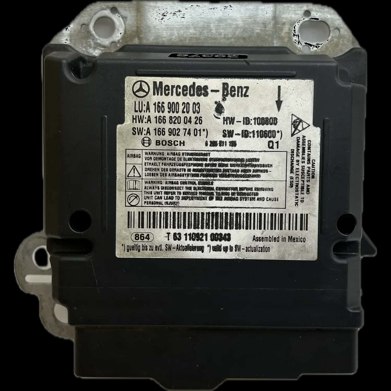 Mercedes-Benz ML W166 Riparazione centralina airbag