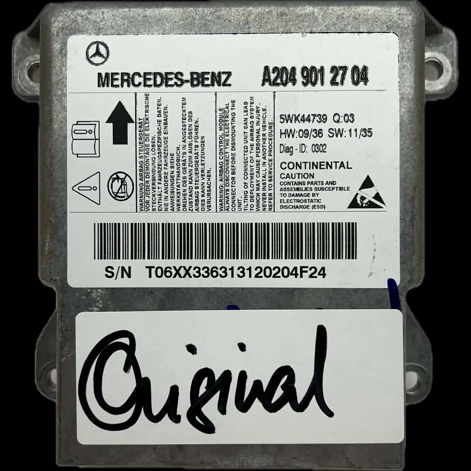 Mercedes-Benz Classe C C204 Coupé Riparazione centralina airbag