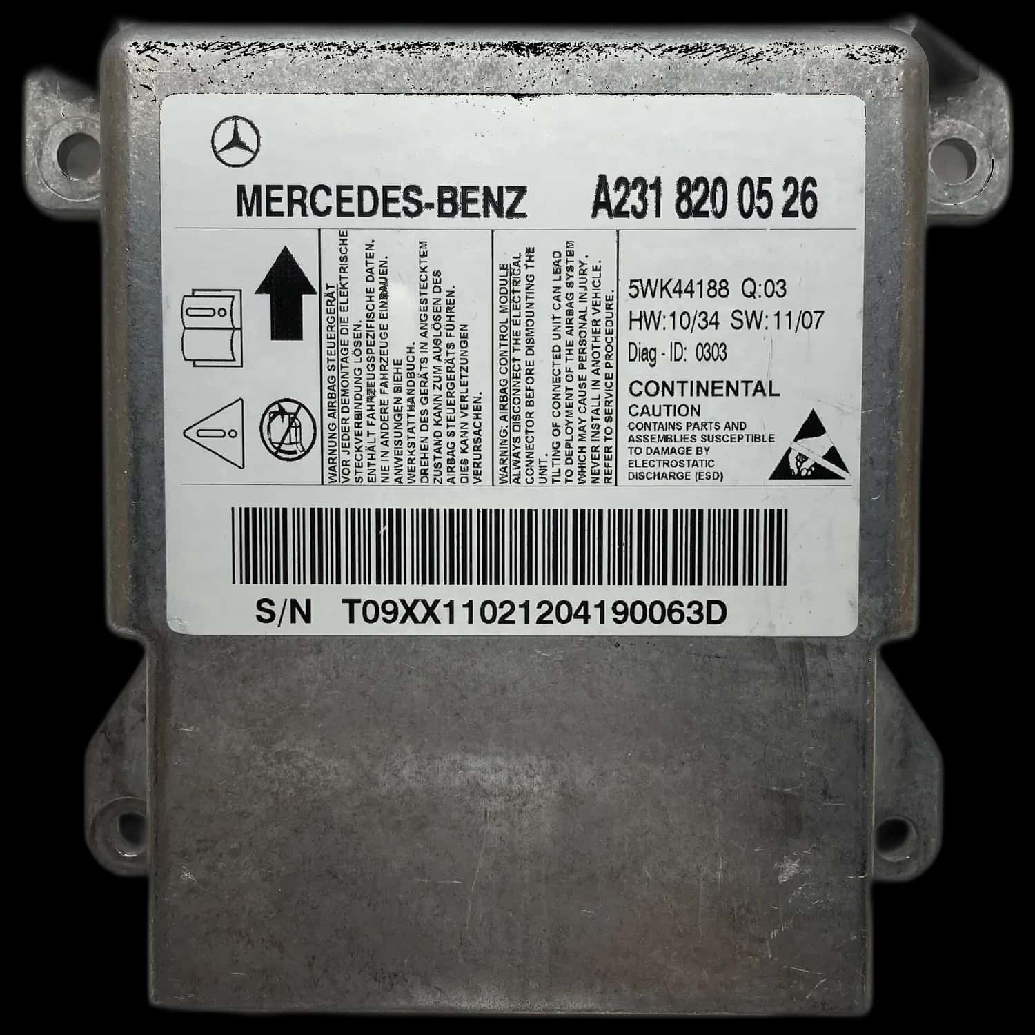 Mercedes-Benz SL R231 Riparazione centralina airbag