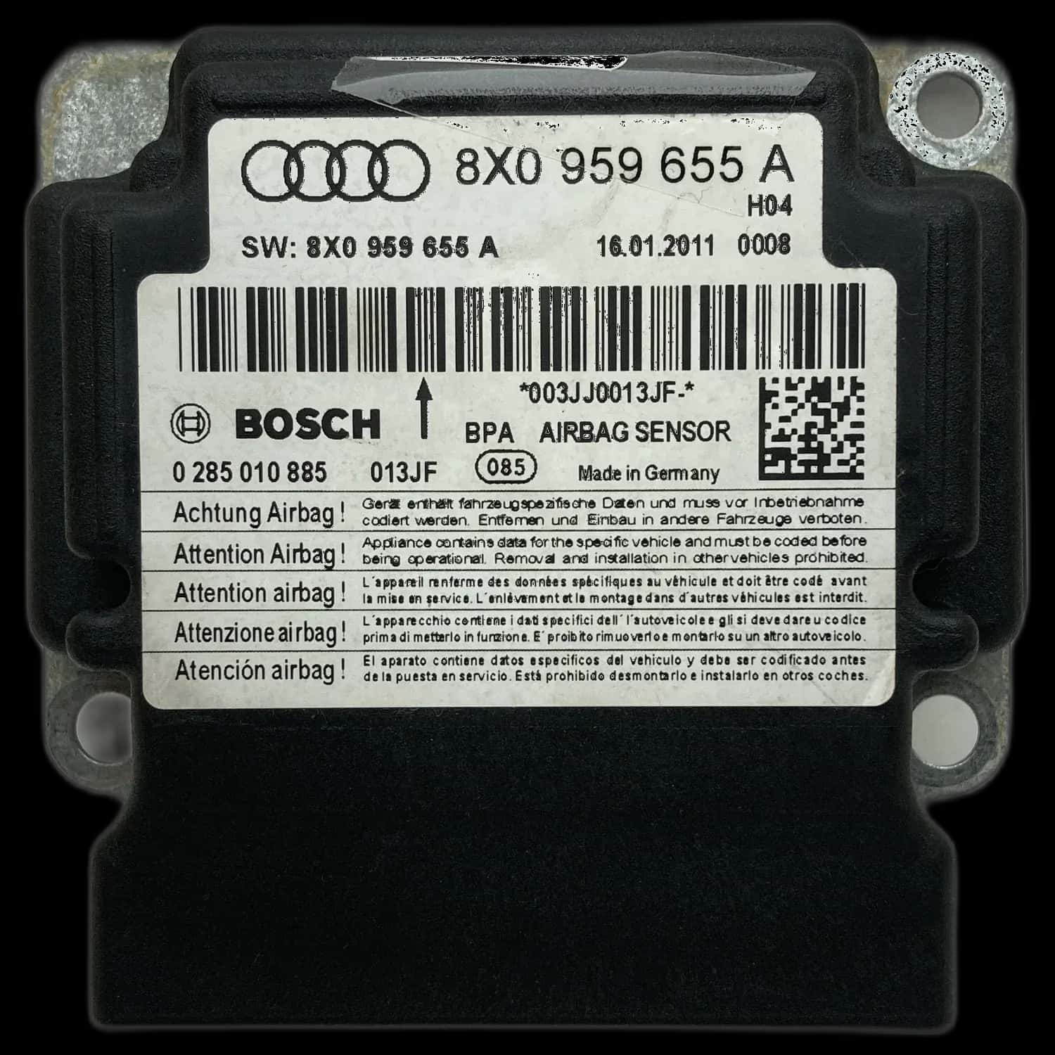 Audi A1 8X Riparazione centralina airbag