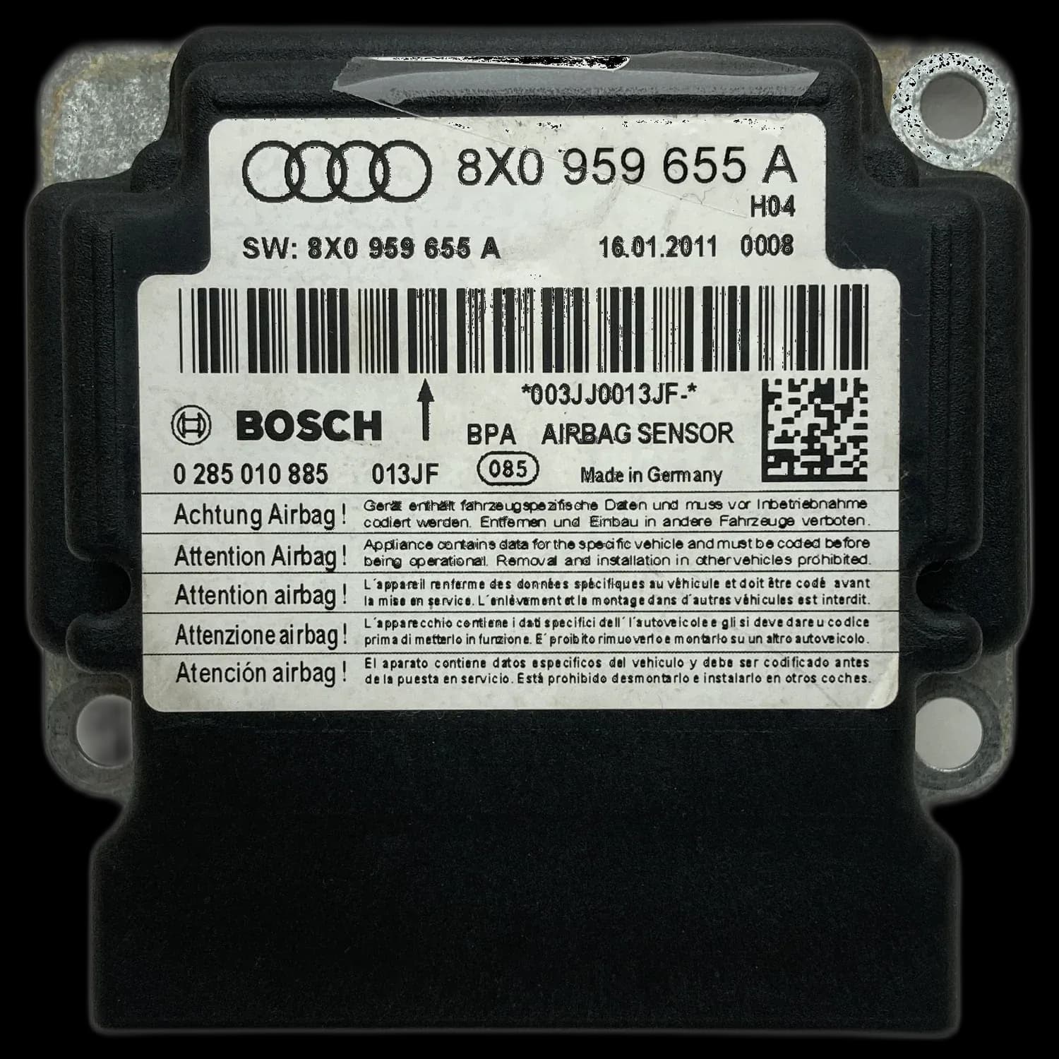 Audi A1 8X Riparazione centralina airbag