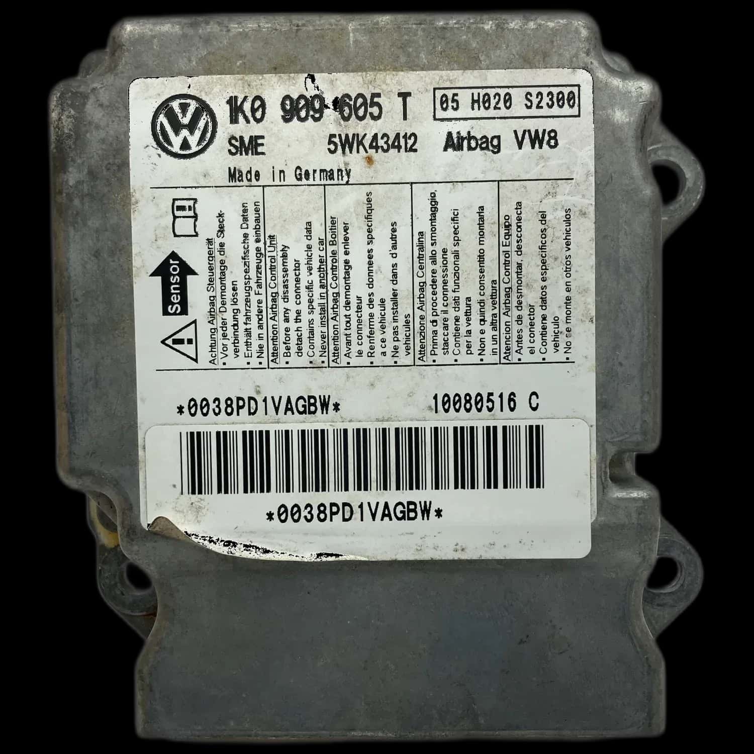 Volkswagen Golf 5 (1K) Riparazione centralina airbag
