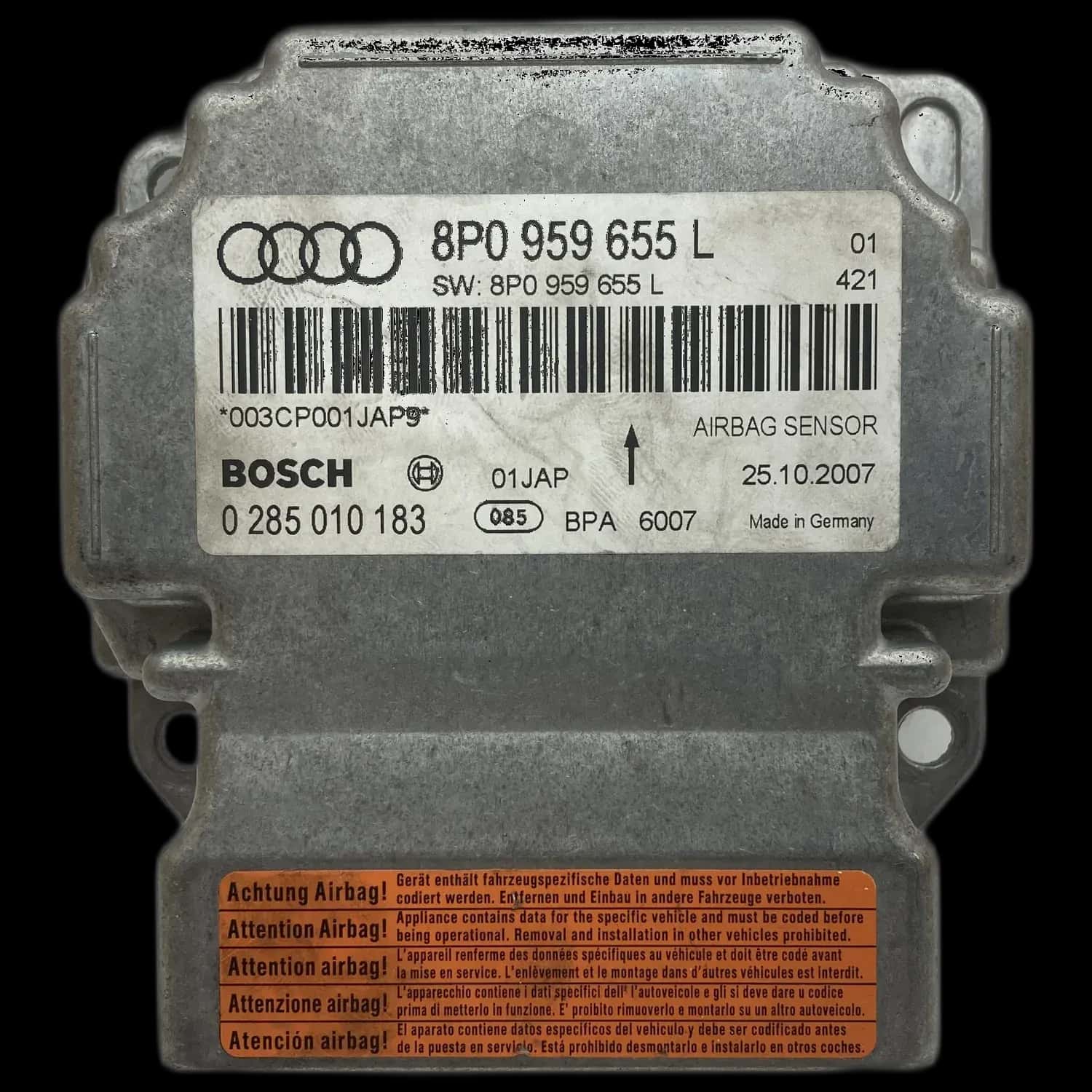 Audi S3 8P Riparazione centralina airbag