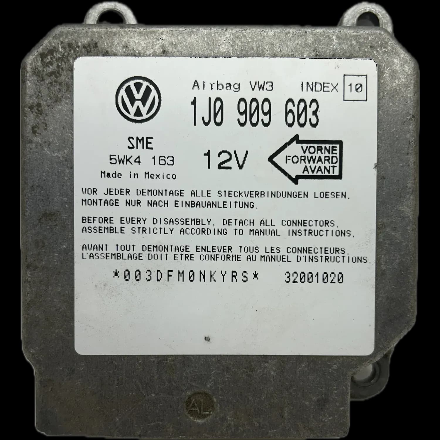 Volkswagen Polo 2 86C Riparazione centralina airbag