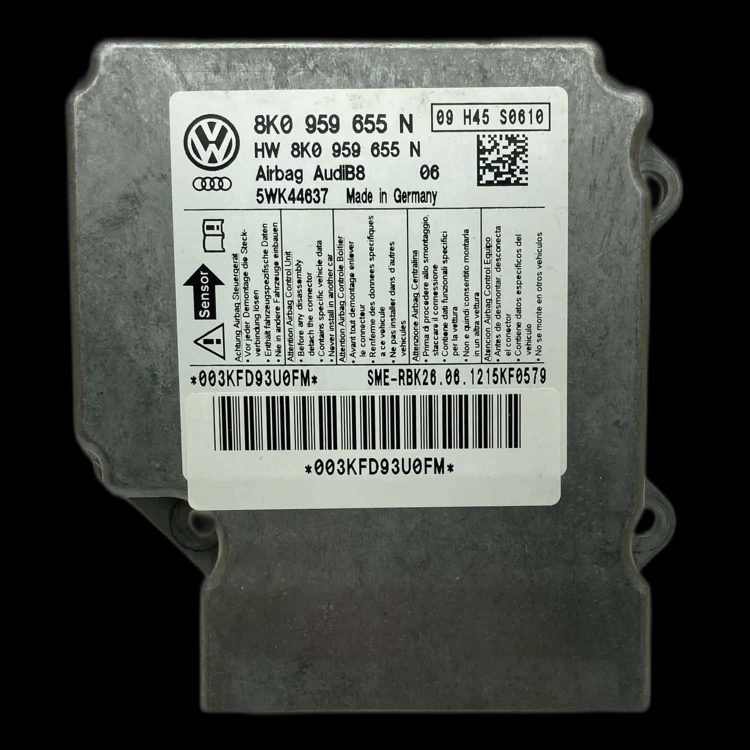 Audi RS4 B8 8K Riparazione centralina airbag
