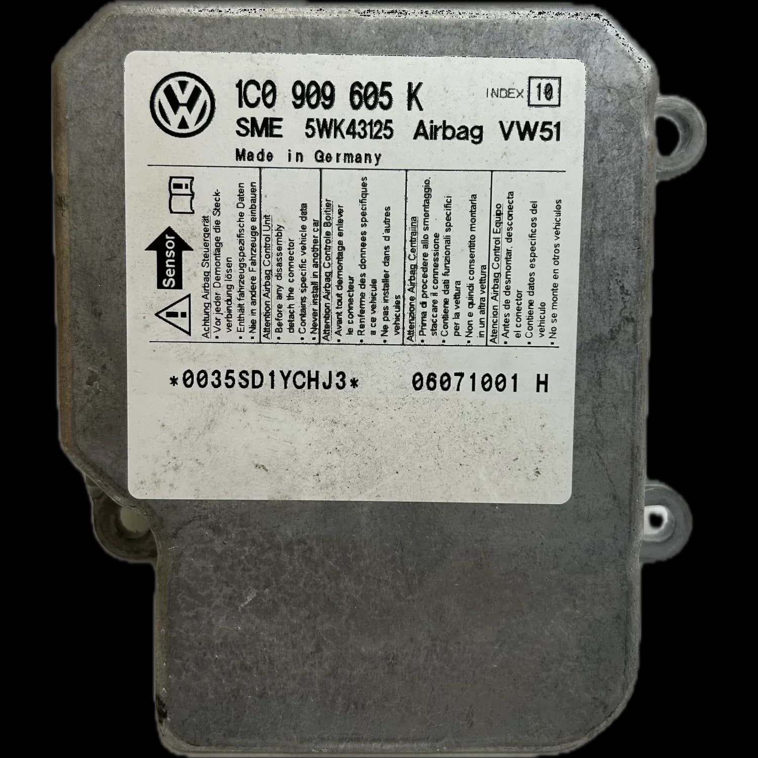 Volkswagen Polo 4 (9N) Riparazione centralina airbag
