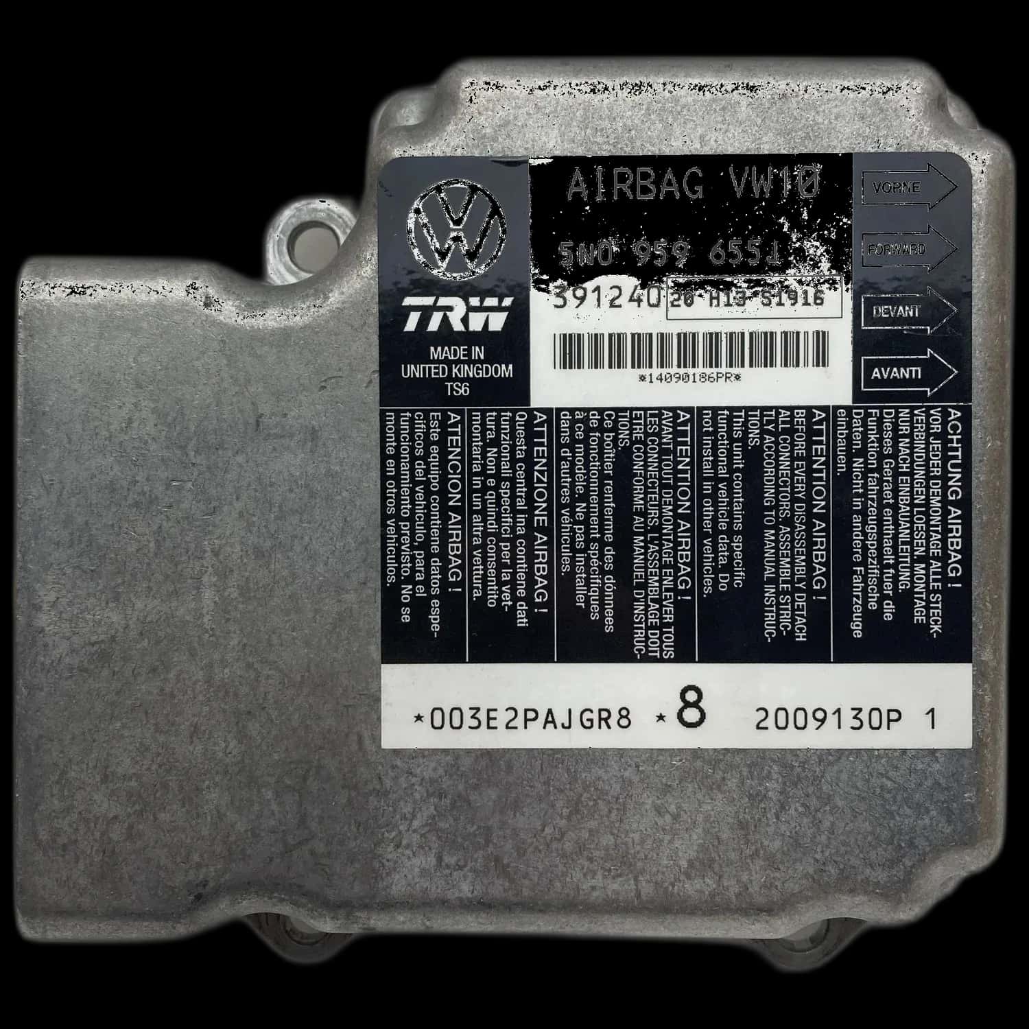 Riparazione centralina airbag Volkswagen Tiguan 5N