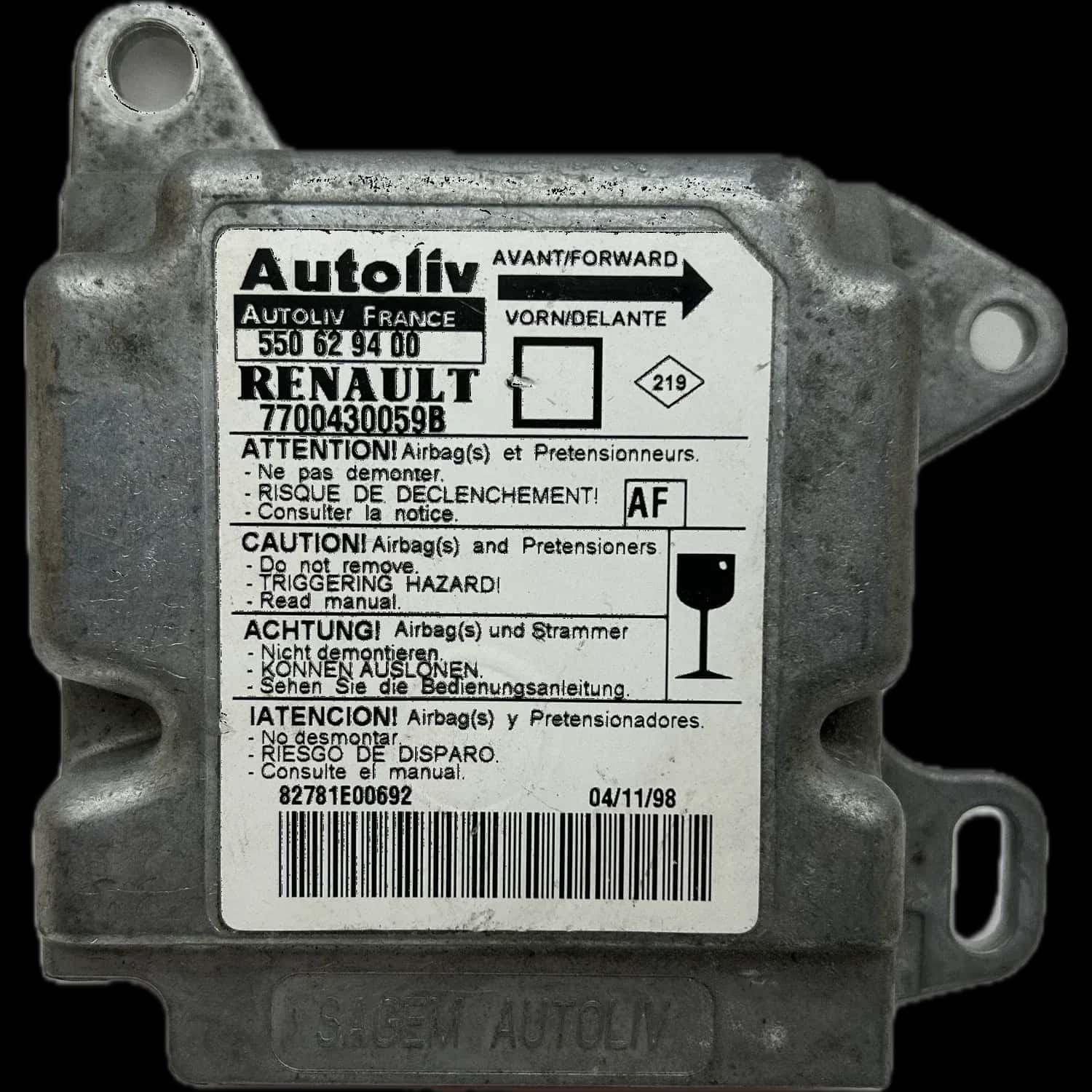 Renault Twingo III Riparazione centralina airbag