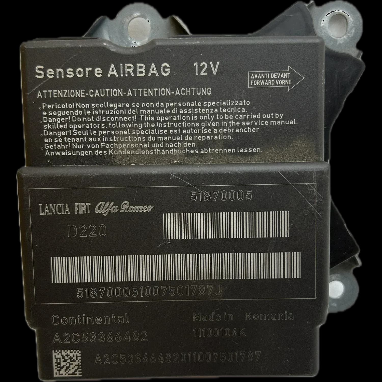 Riparazione centralina airbag Fiat 500 312