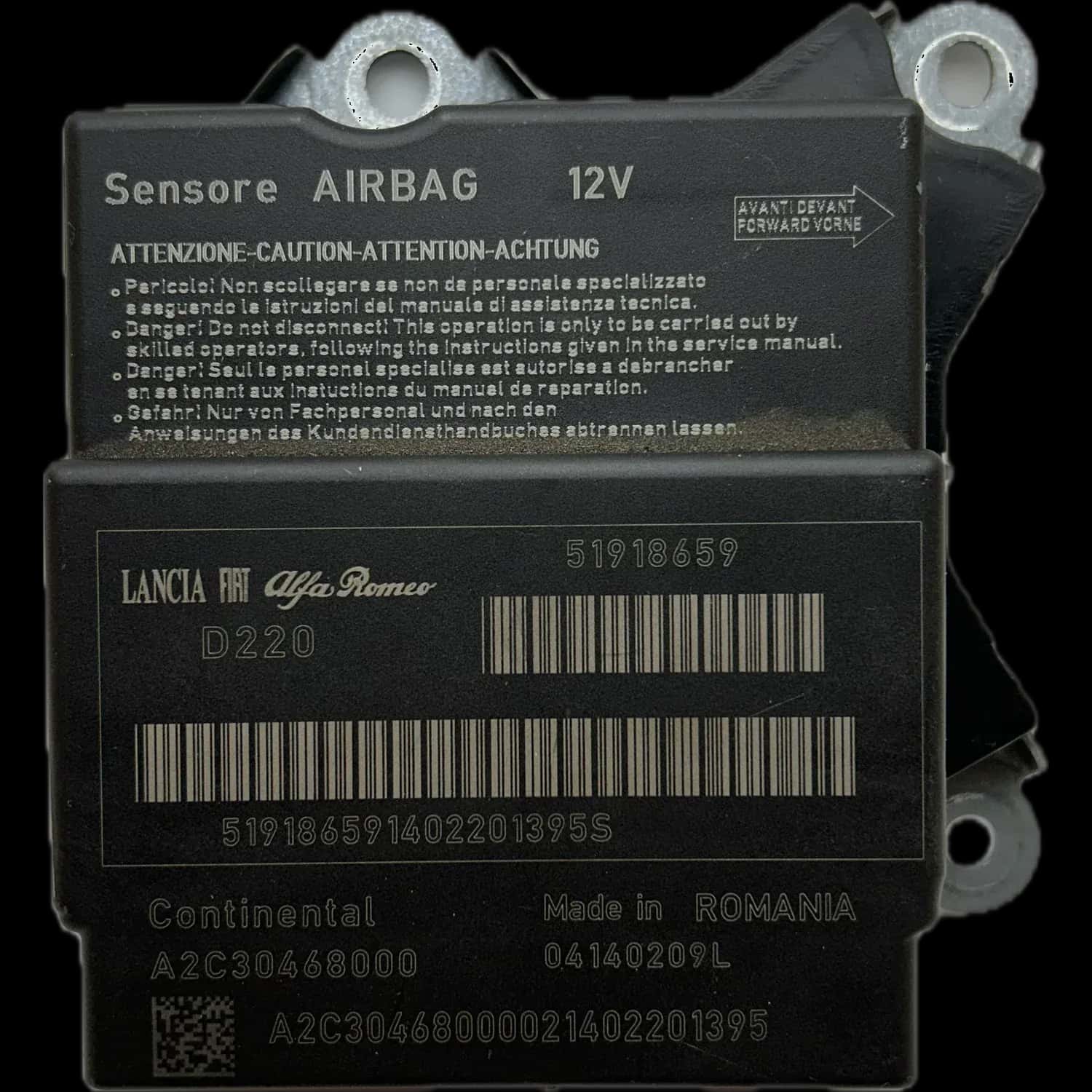 Fiat 500 330 Riparazione centralina airbag