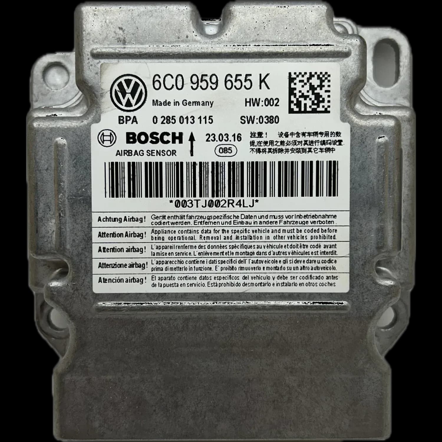Skoda Rapid NH Riparazione centralina airbag