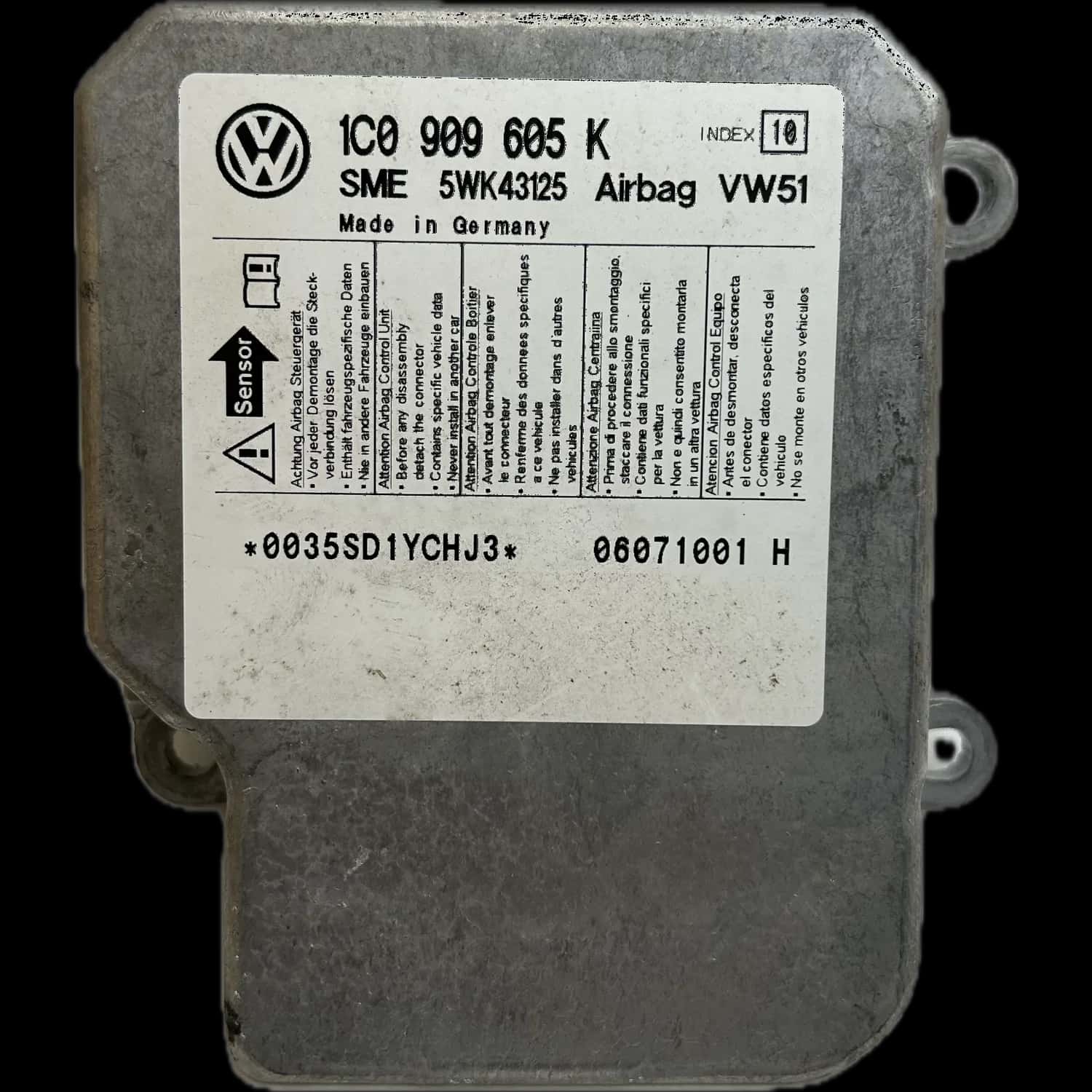 Volkswagen Sharan 7M8 Riparazione centralina airbag