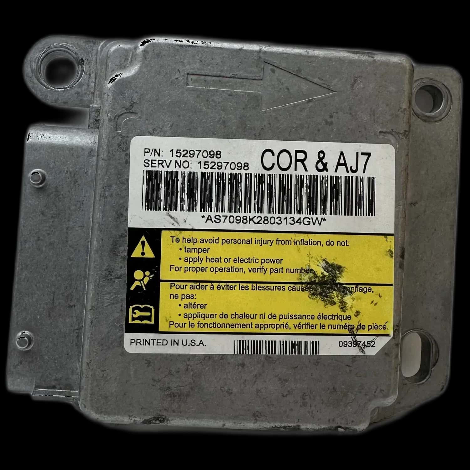 Chevrolet Corvette C6 Riparazione centralina airbag