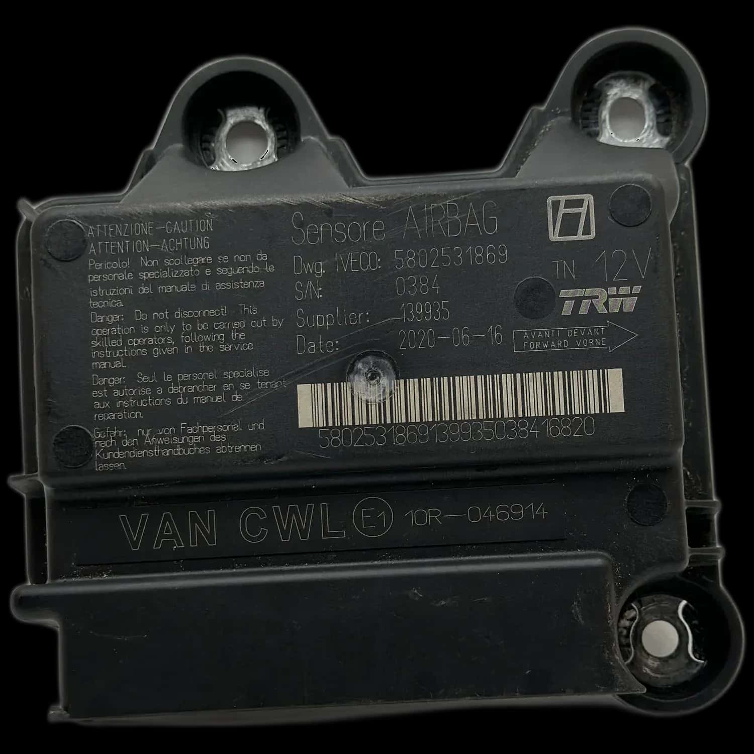 Riparazione centralina airbag Iveco Daily VI