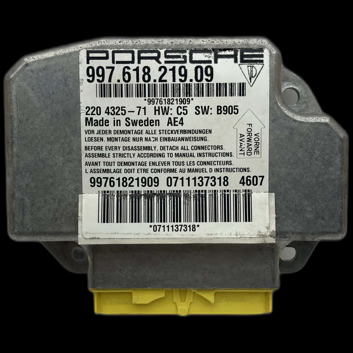 Porsche 911 997 Riparazione centralina airbag