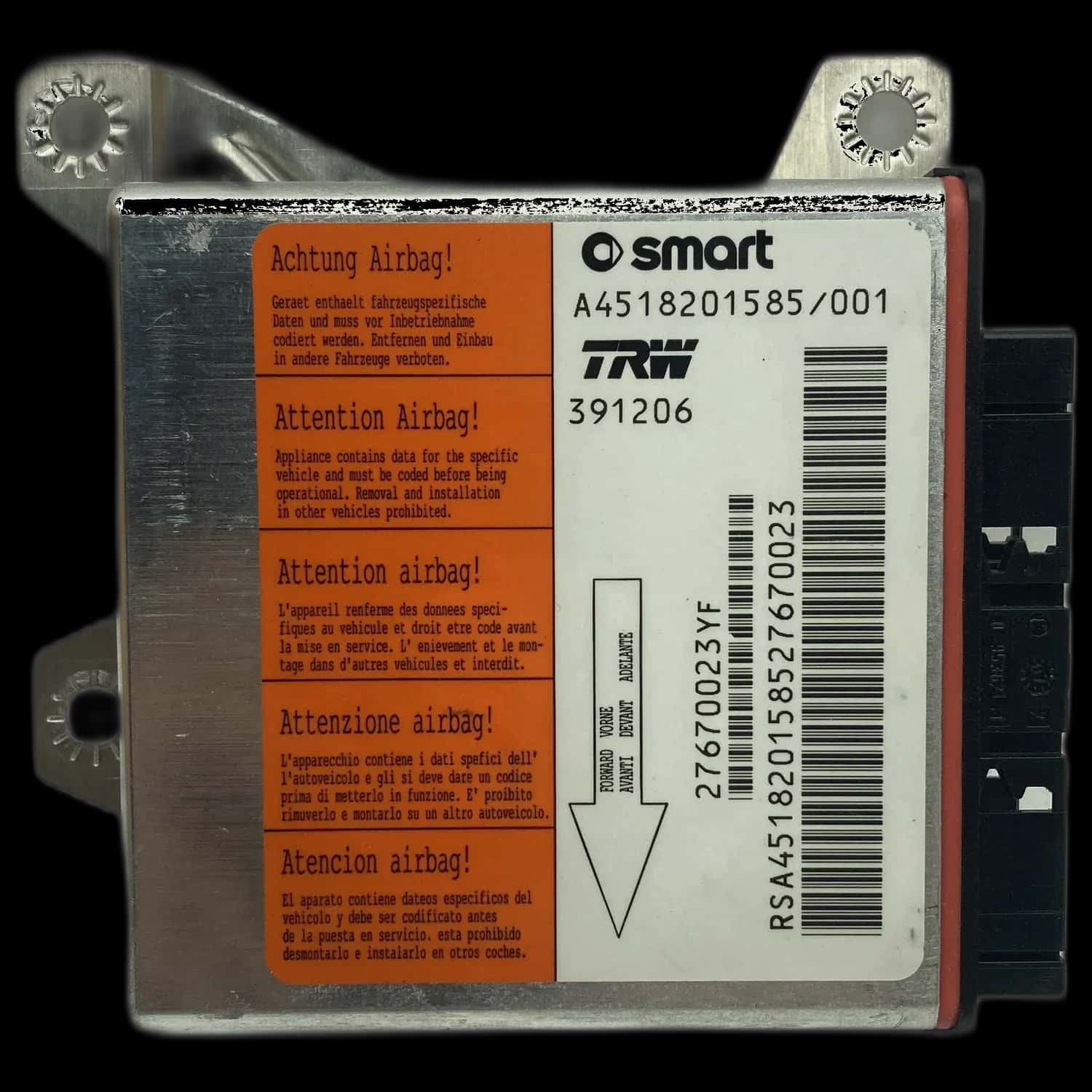 Smart Fortwo C451 Riparazione centralina airbag
