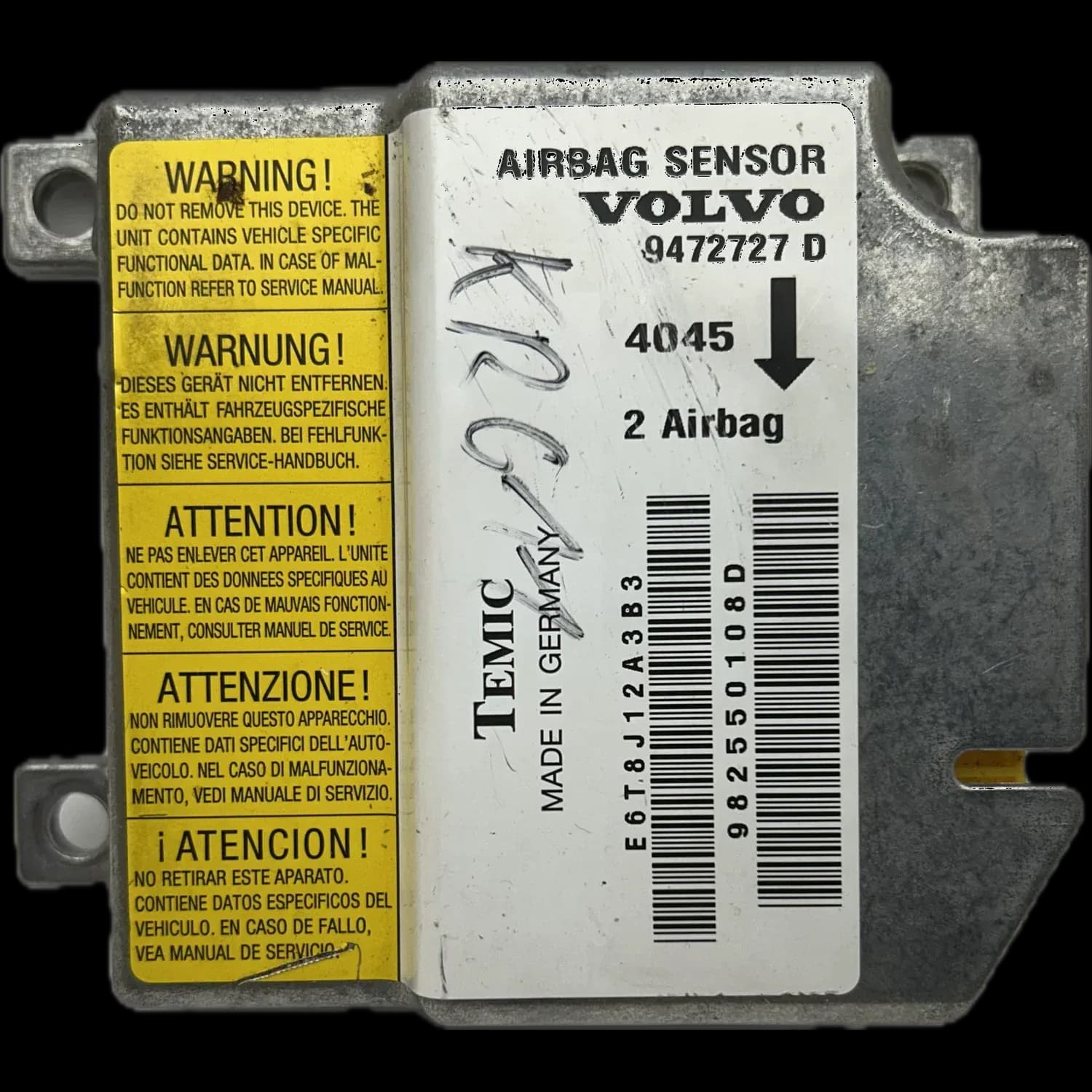 Volvo V70 Serie 1 Centralina airbag Riparazione