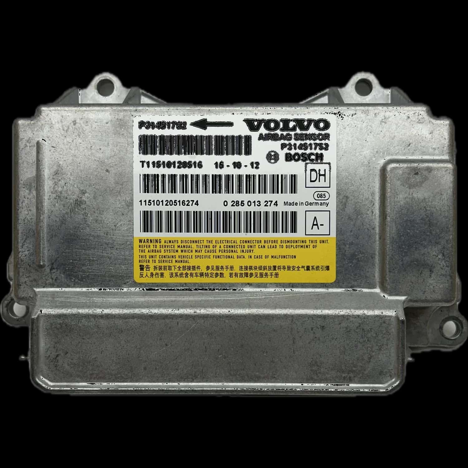 Volvo V60 Serie 1 Centralina airbag Riparazione