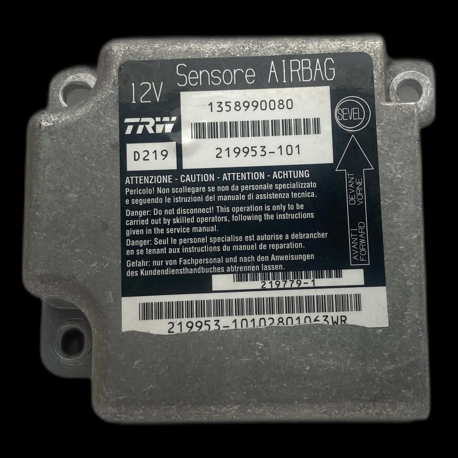 Riparazione centralina airbag Fiat Ducato 250