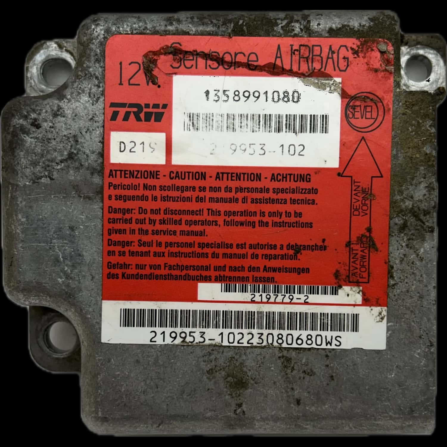 Riparazione centralina airbag Peugeot Boxer III