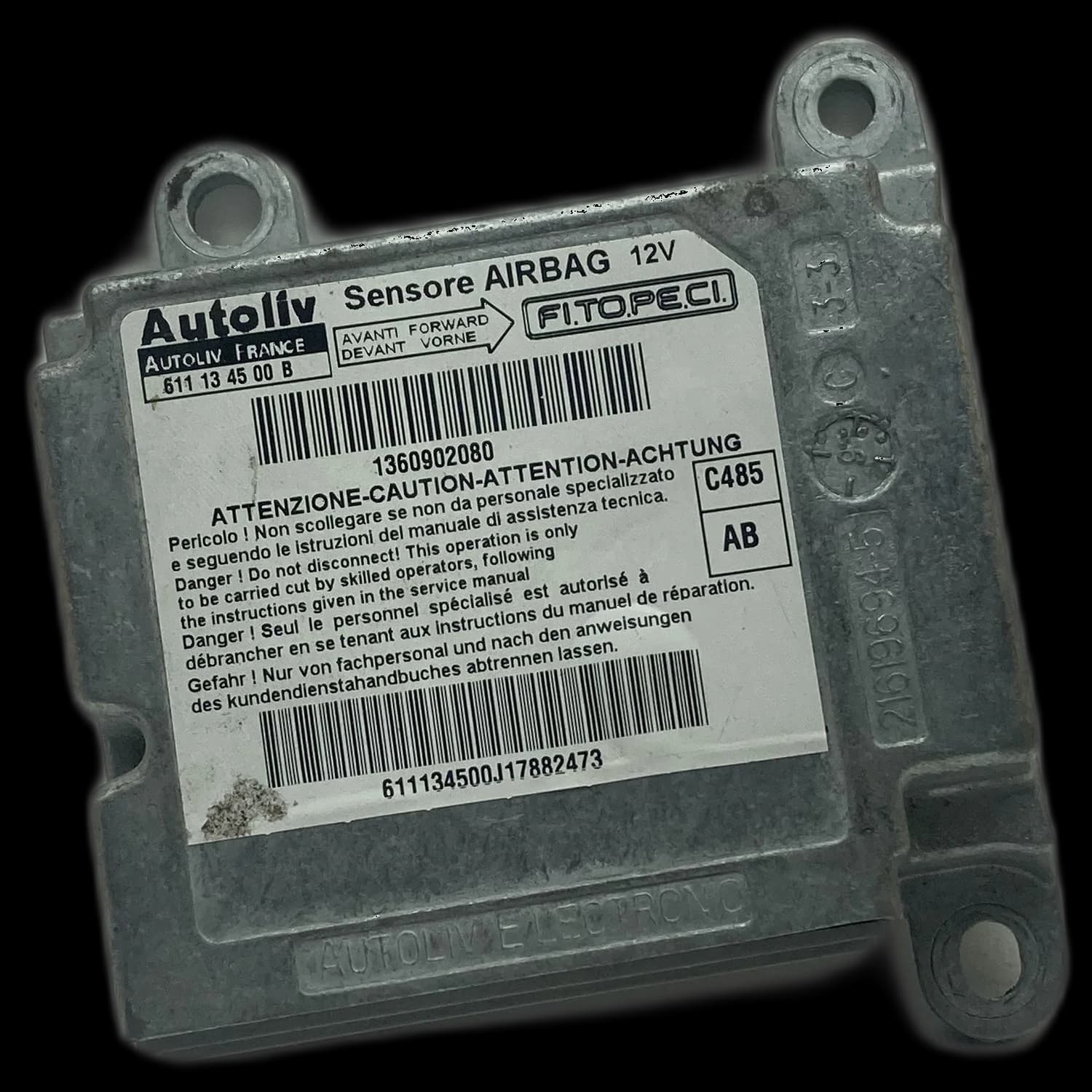 Centralina airbag 1360902080, Etichetta