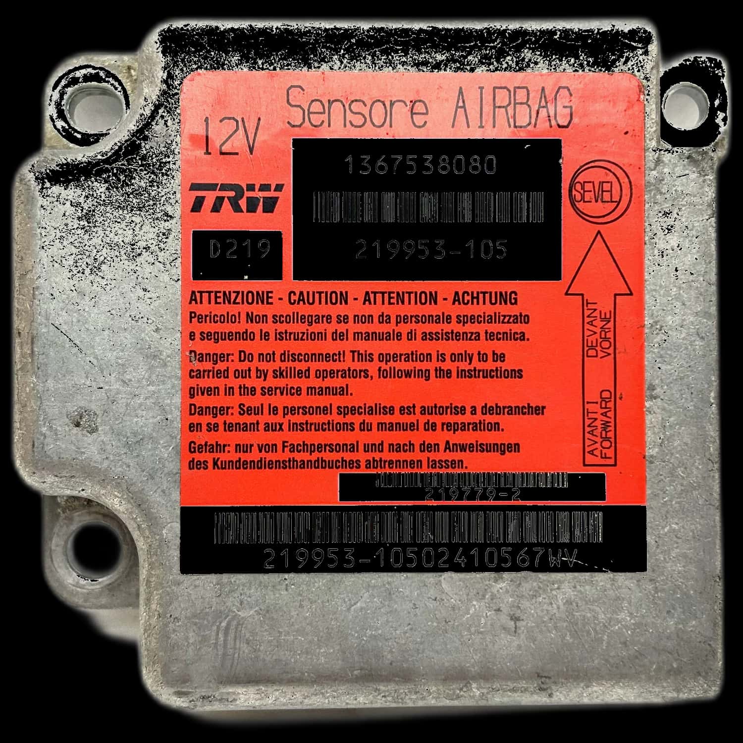 Riparazione centralina airbag Citroën Jumper III
