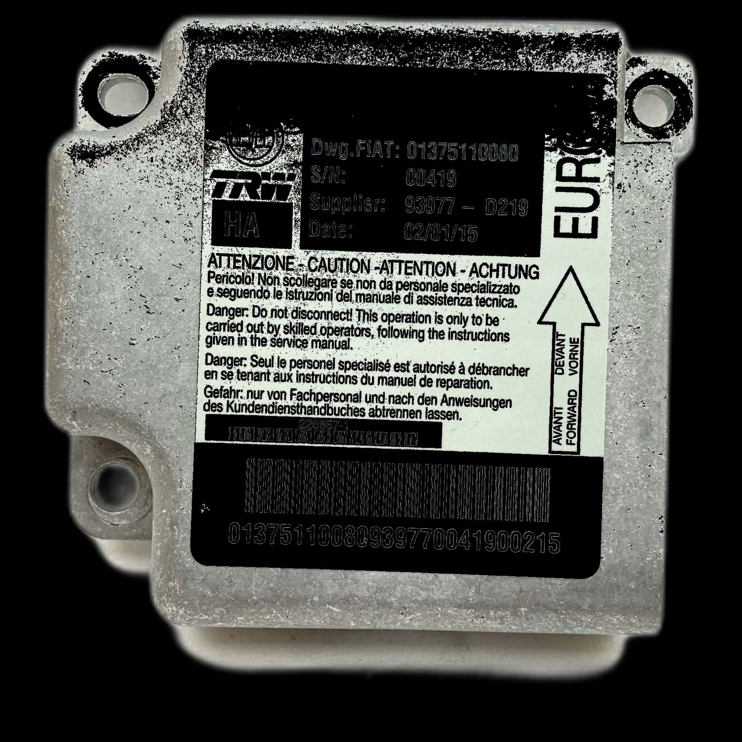 Riparazione centralina airbag Citroën Jumper III