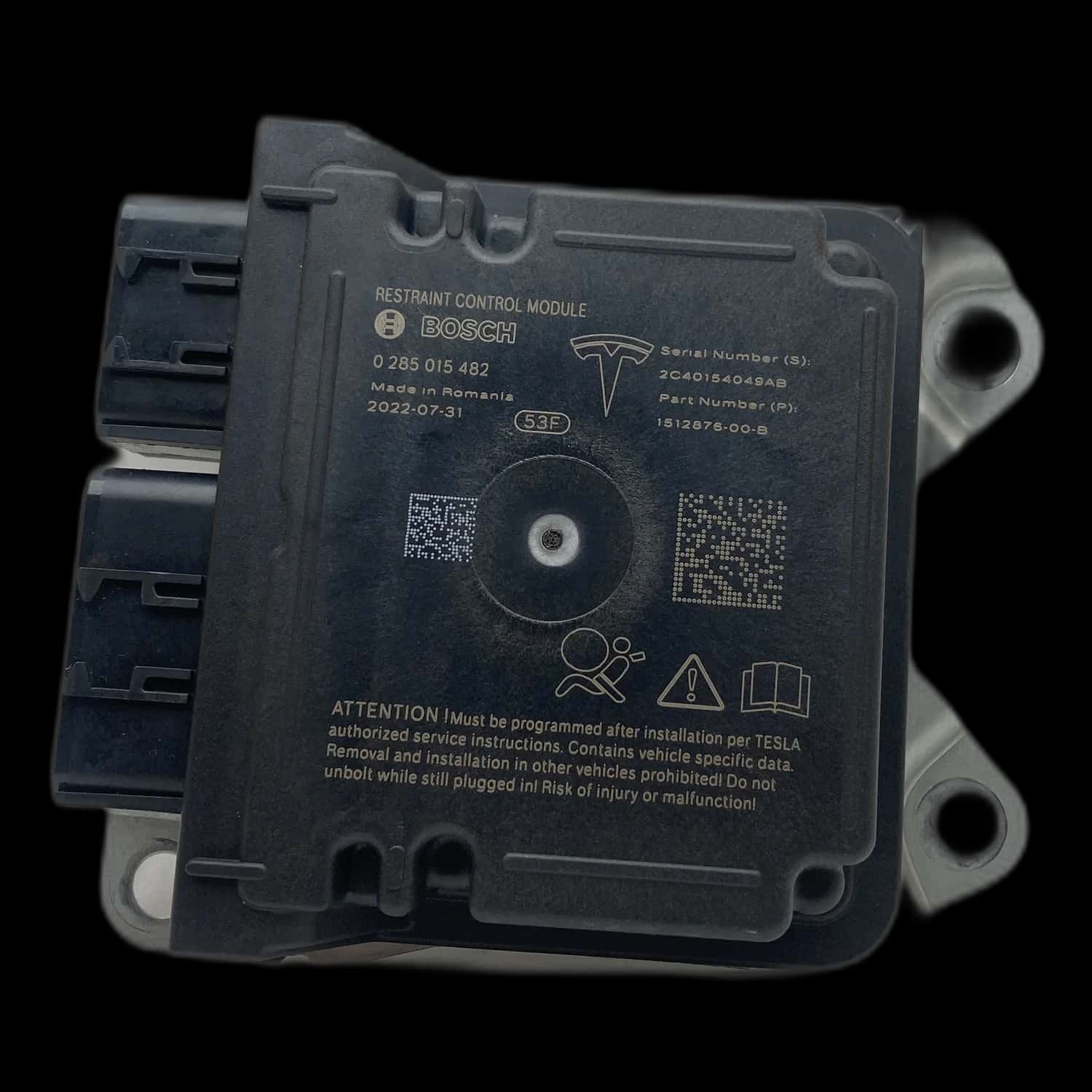 Riparazione centralina airbag Tesla Model 3
