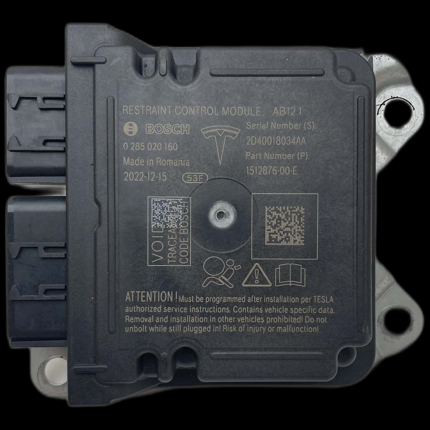 Tesla Model Y Riparazione centralina airbag