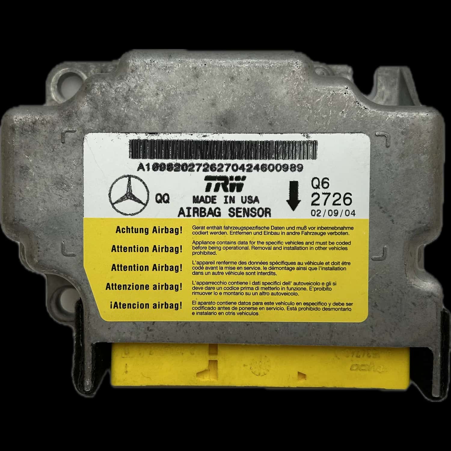 Mercedes-Benz Classe A W169 Riparazione centralina airbag