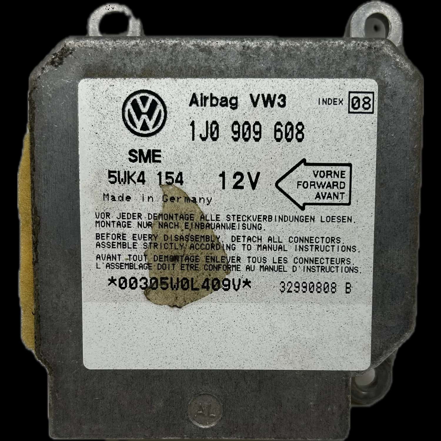 Volkswagen Golf Cabrio 1E Riparazione centralina airbag