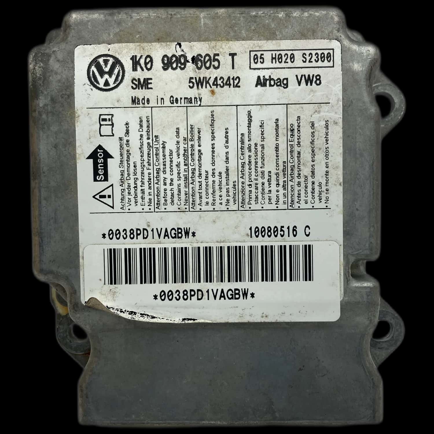 Volkswagen Golf 5 (1K) Riparazione centralina airbag