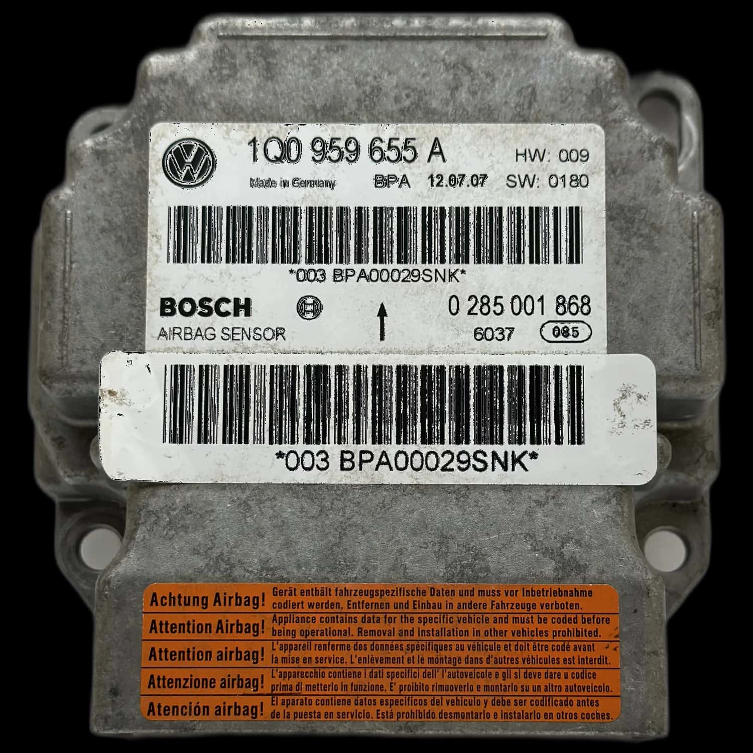 Riparazione centralina airbag Volkswagen Eos 1F