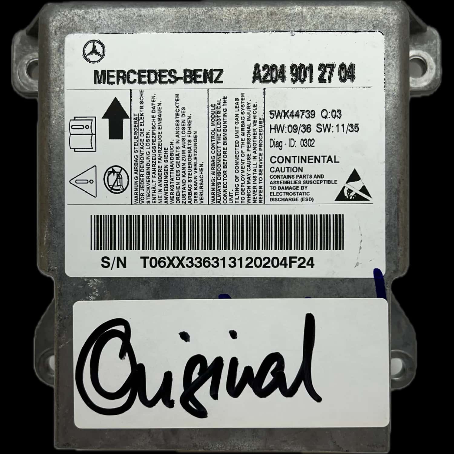 Mercedes-Benz Classe C W204 Berlina Riparazione centralina airbag