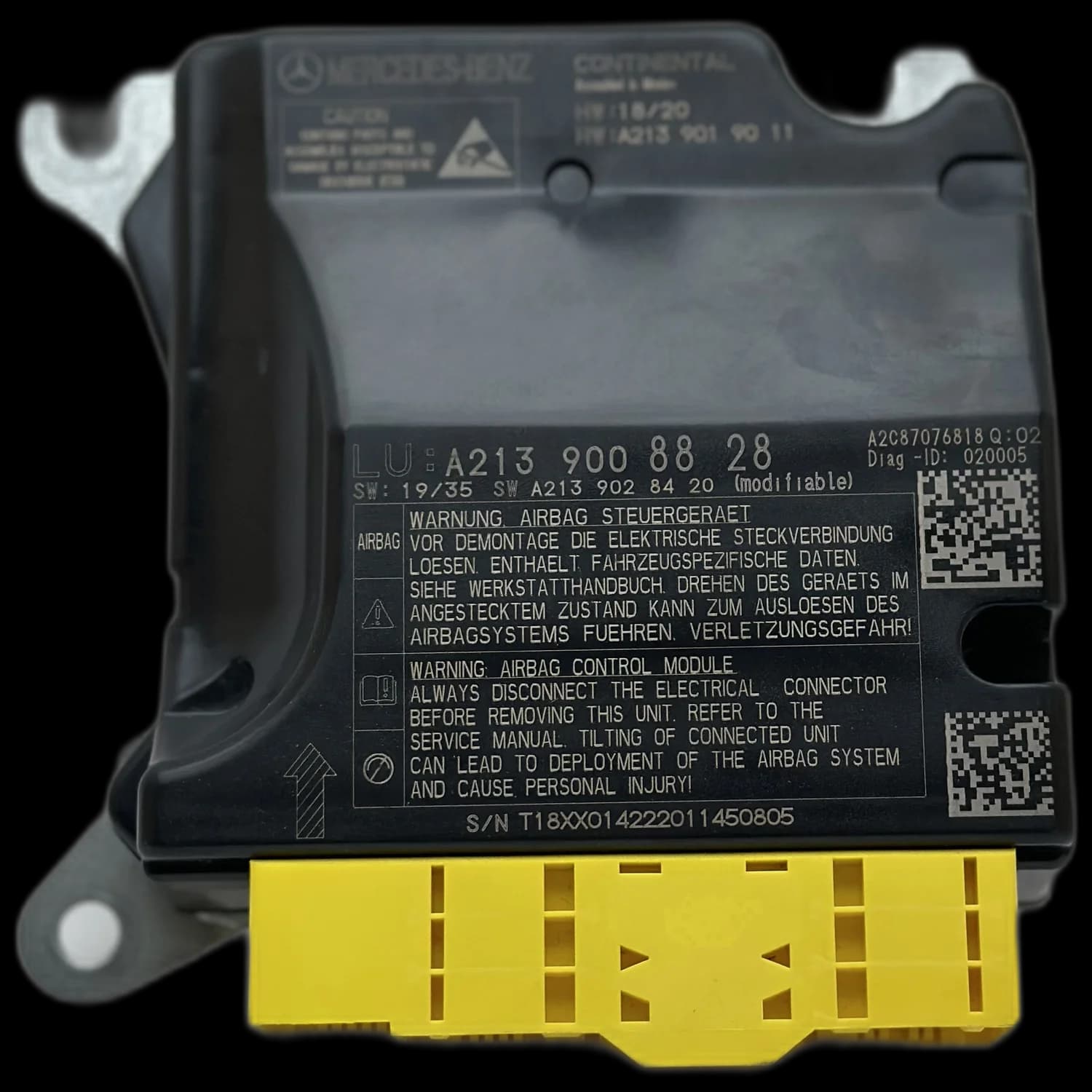 Centralina airbag A213 900 88 28, Etichetta