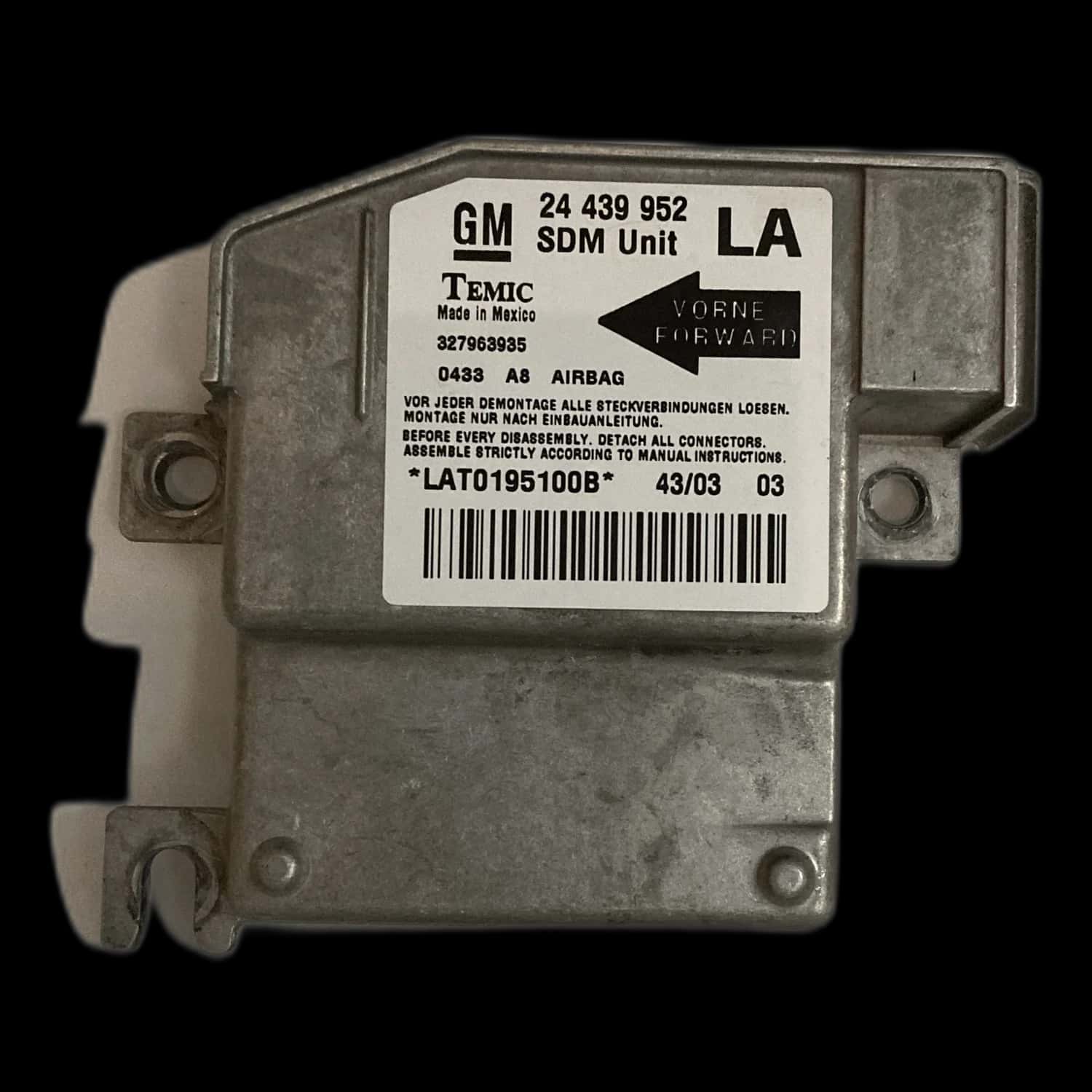 Riparazione centralina airbag Opel Corsa C