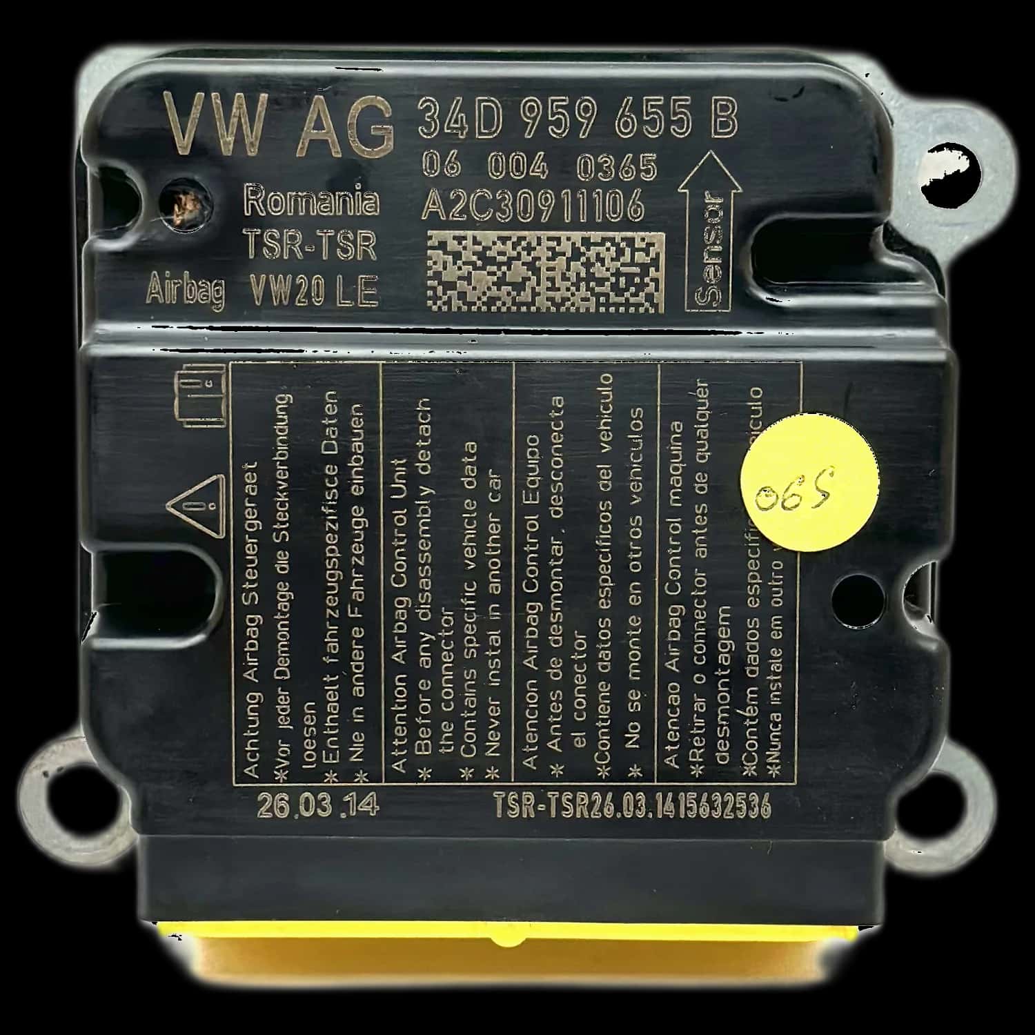 Skoda Rapid NH Riparazione centralina airbag