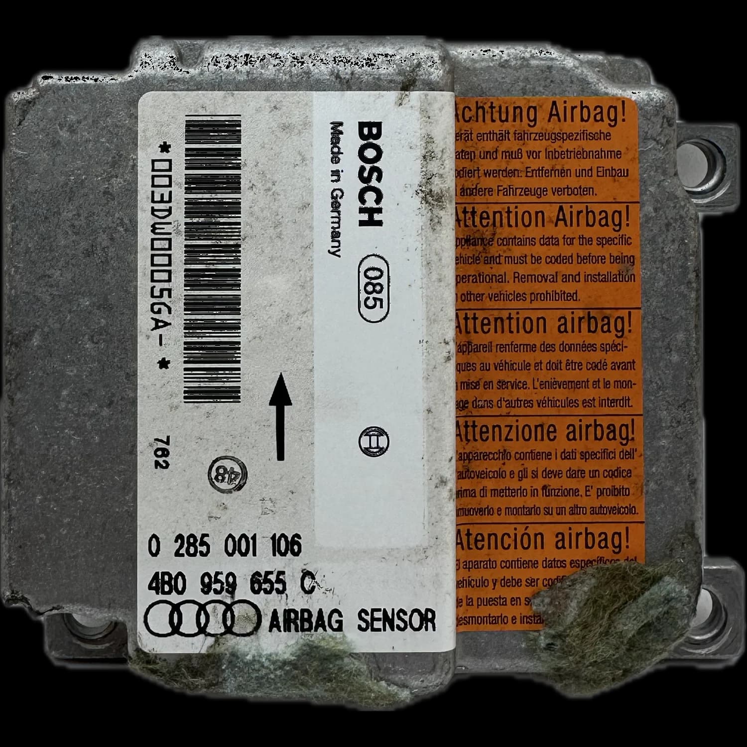 Centralina airbag 4B0 959 655 C, Etichetta
