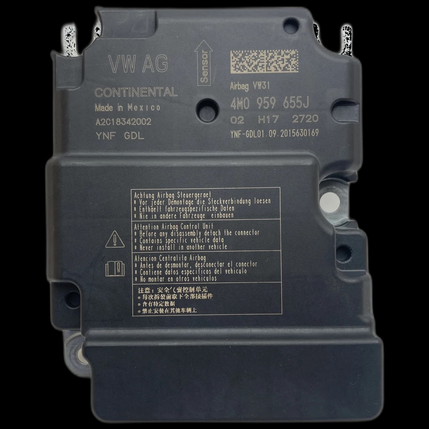 Centralina airbag 4M0 959 655J, Etichetta