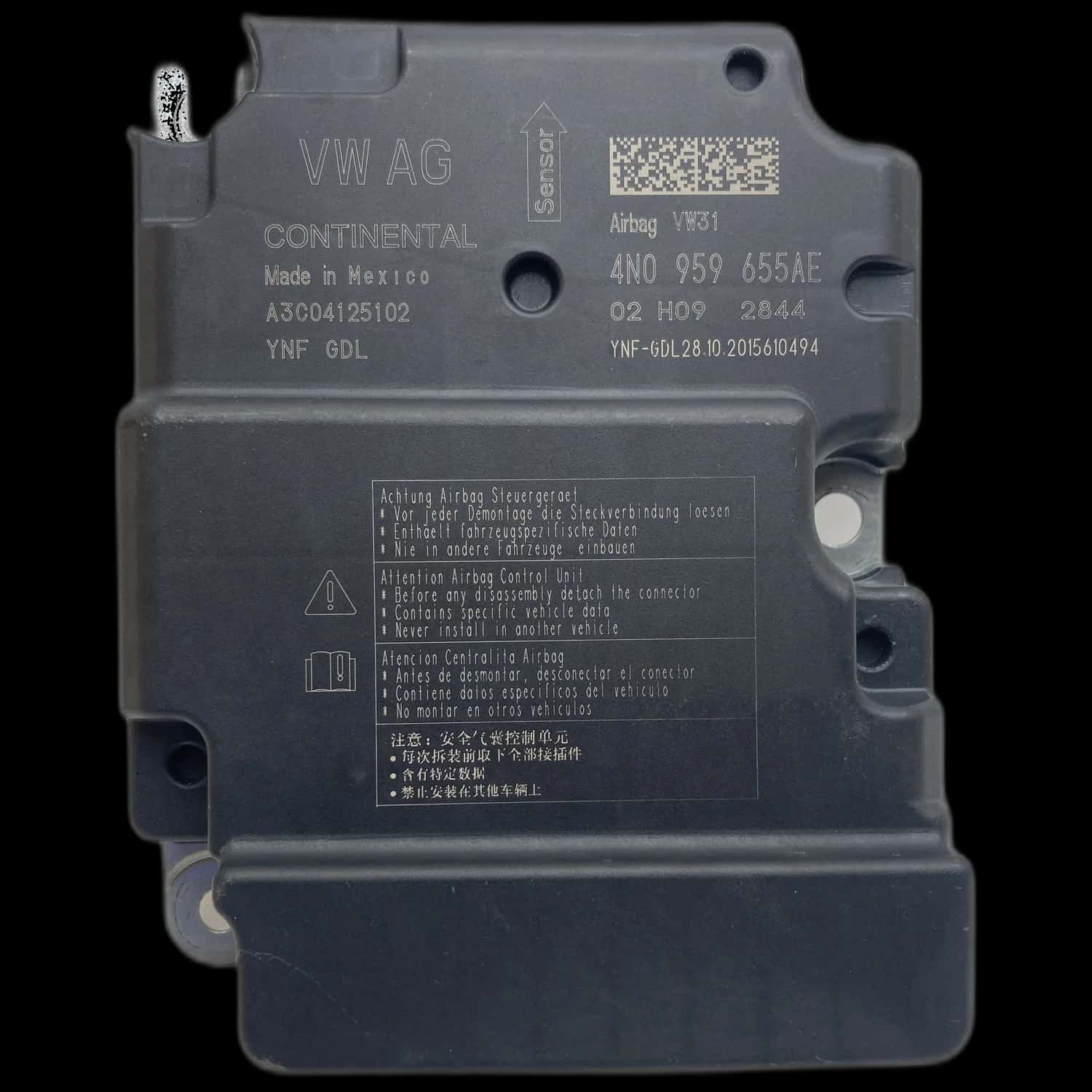 Audi RSQ8 4M Riparazione centralina airbag