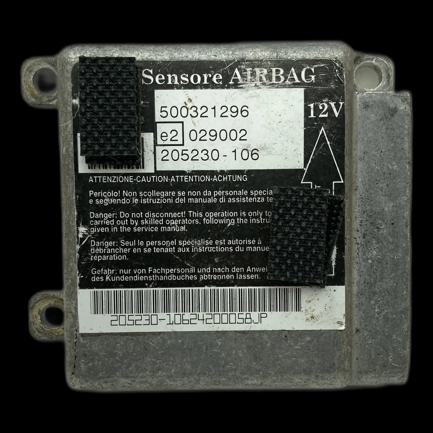 Centralina airbag 500321296, Etichetta