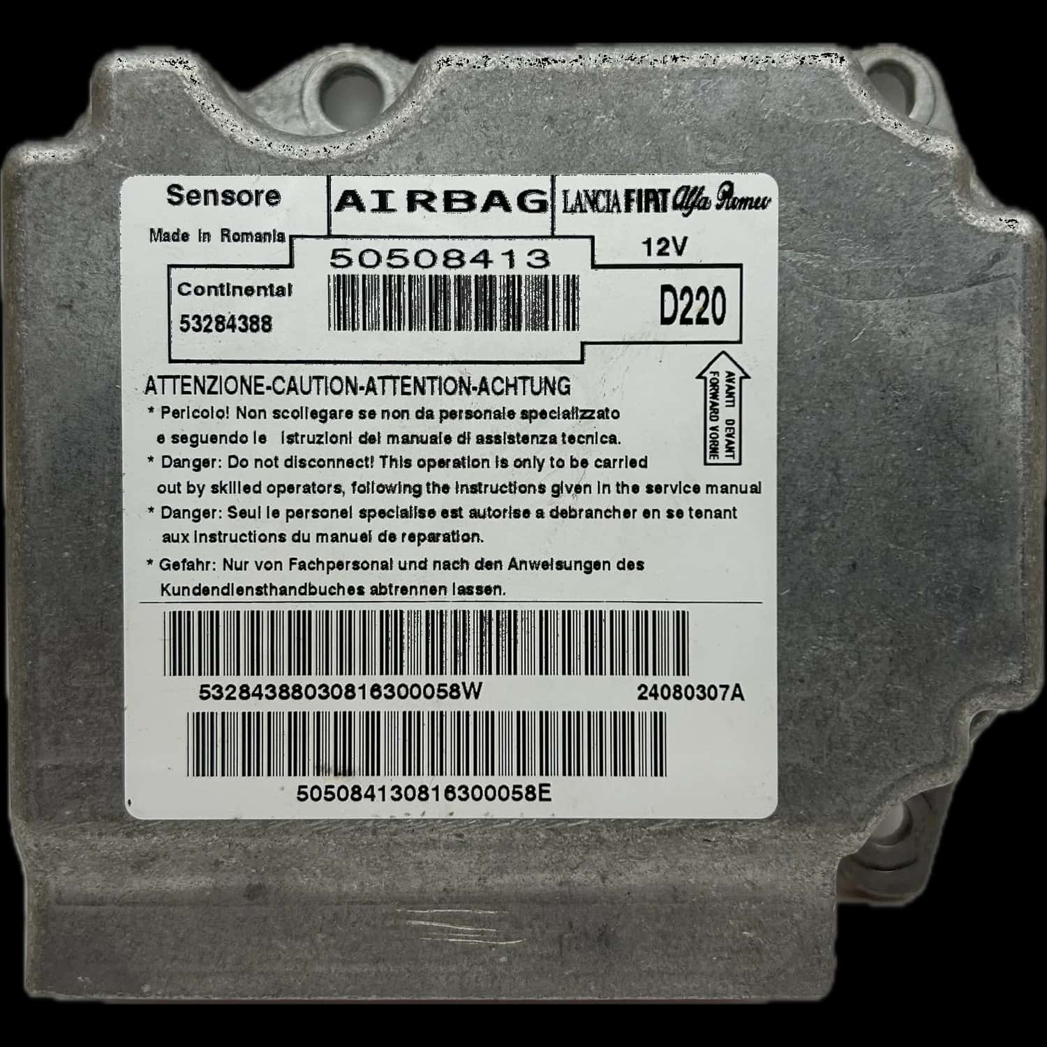 Alfa Romeo MiTo 955 Centralina airbag Riparazione