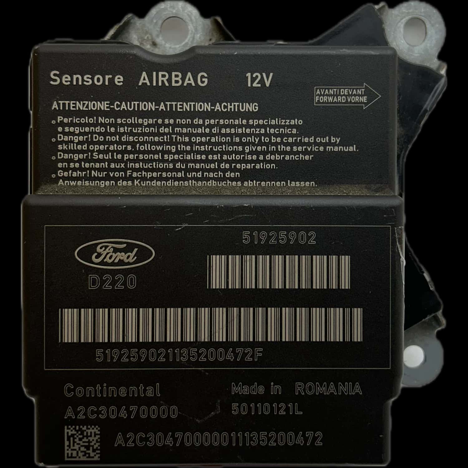 Ford Ka 2 KA2 RU8 Riparazione centralina airbag