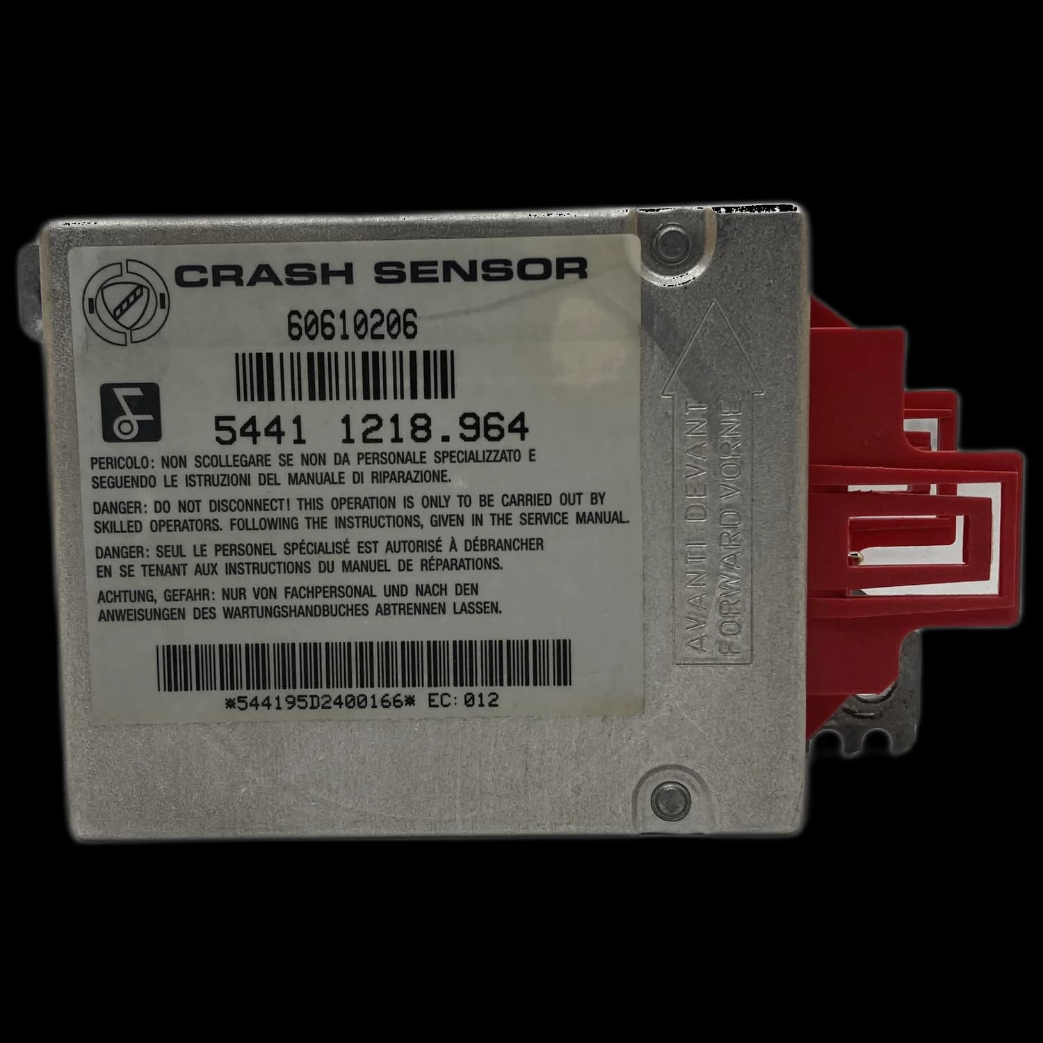 Centralina airbag 5441 1218.964, Etichetta