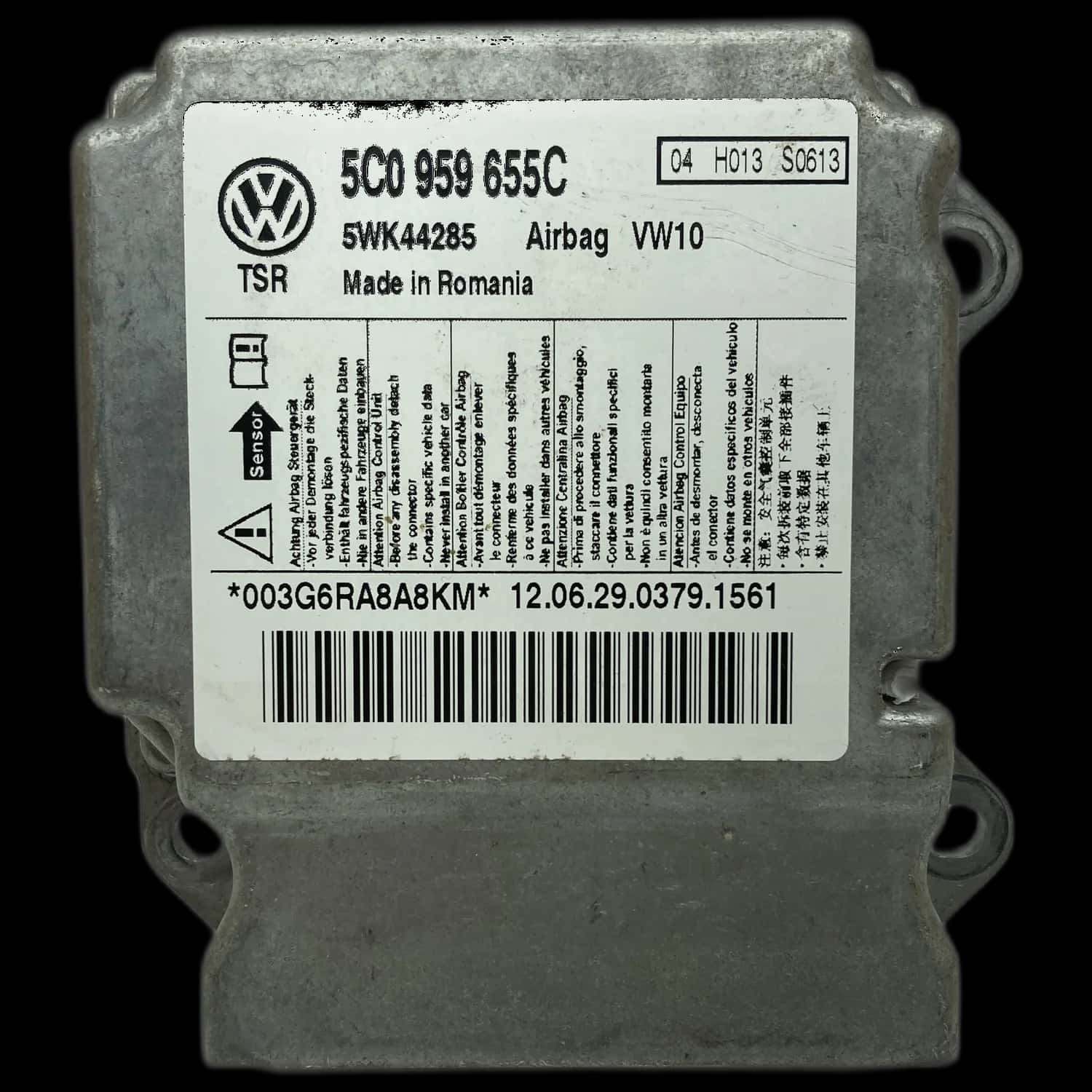 Volkswagen Golf Variant 6 Riparazione centralina airbag