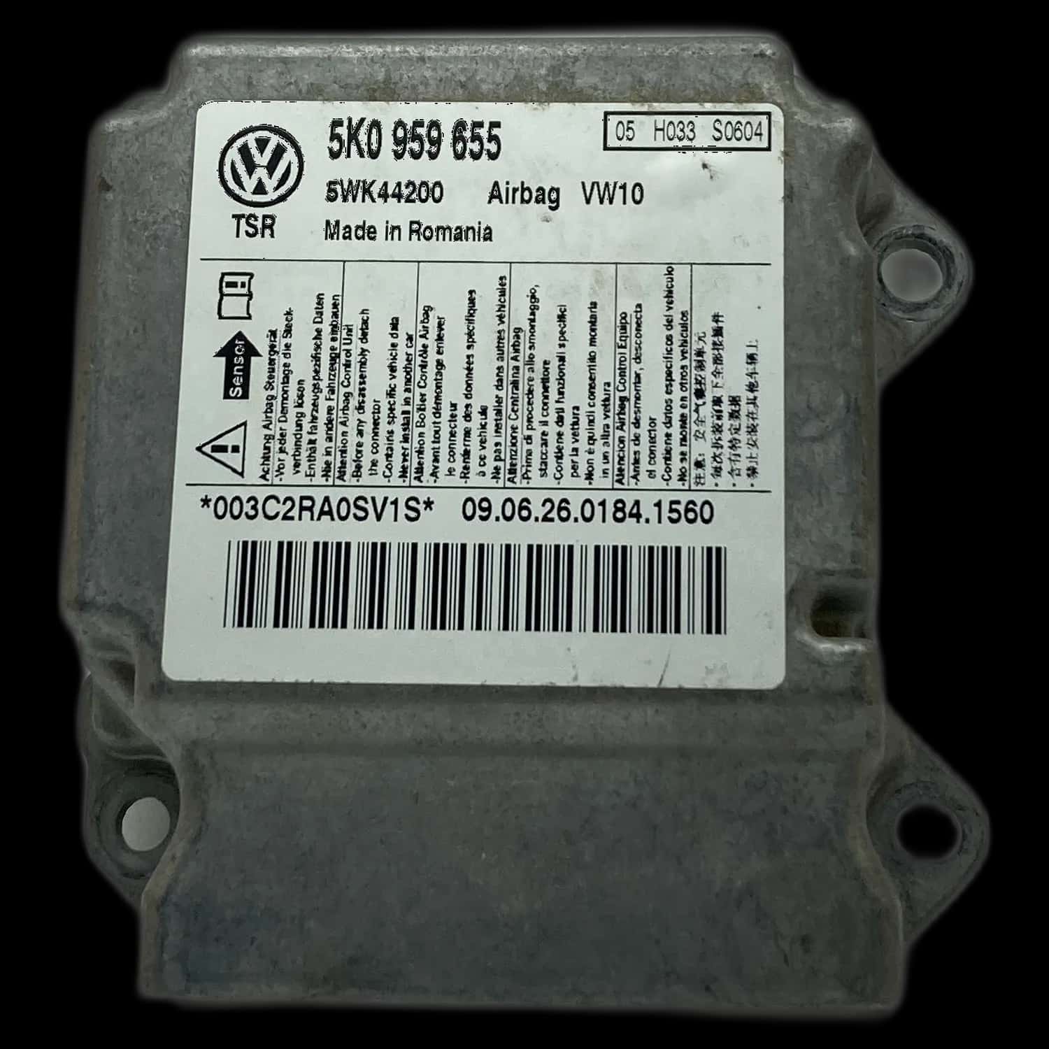 Volkswagen Golf 6 (5K1) Riparazione centralina airbag