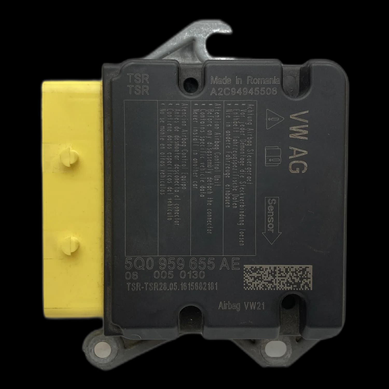Centralina airbag 5Q0 959 655 AE, Etichetta