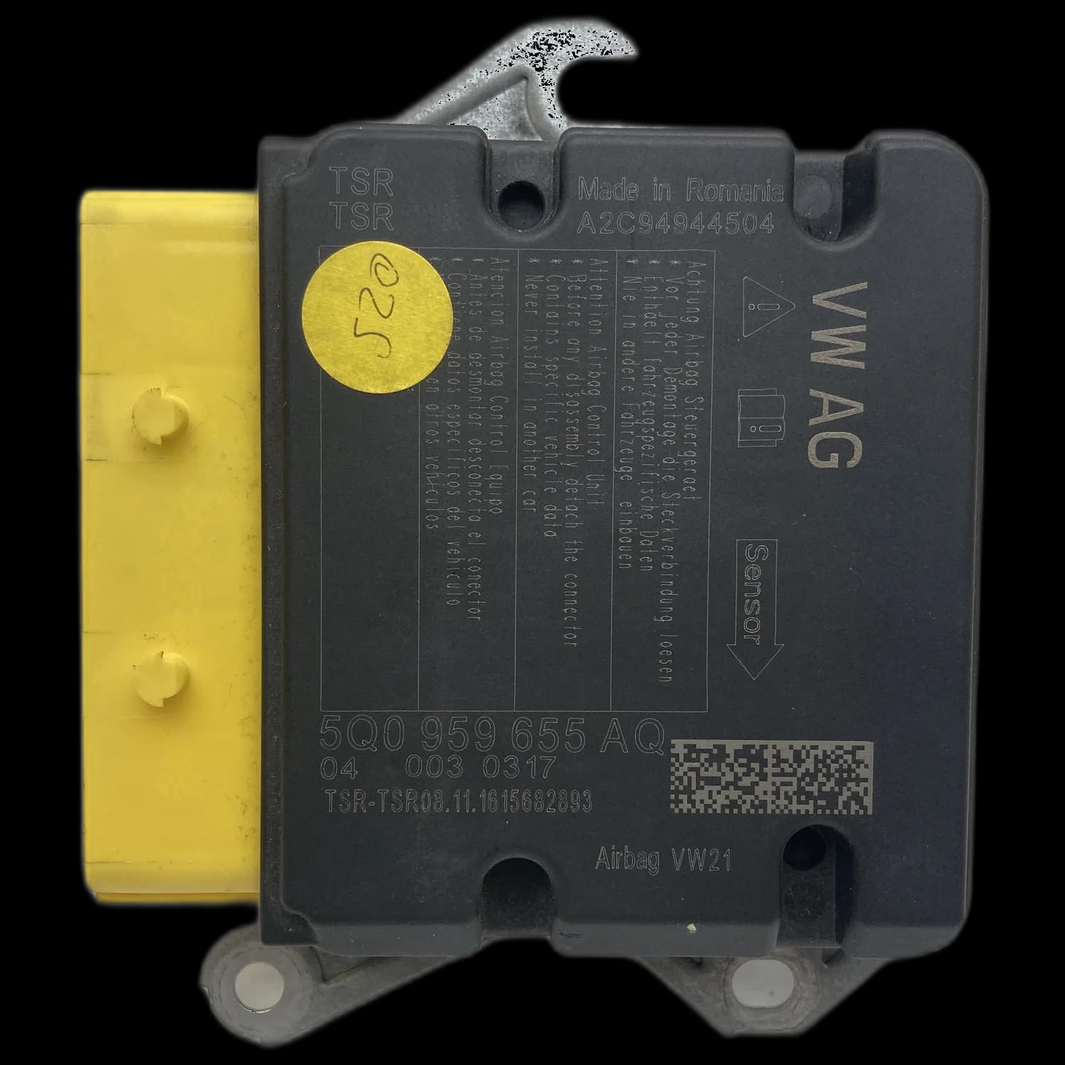 Centralina airbag 5Q0 959 655 AQ, Etichetta