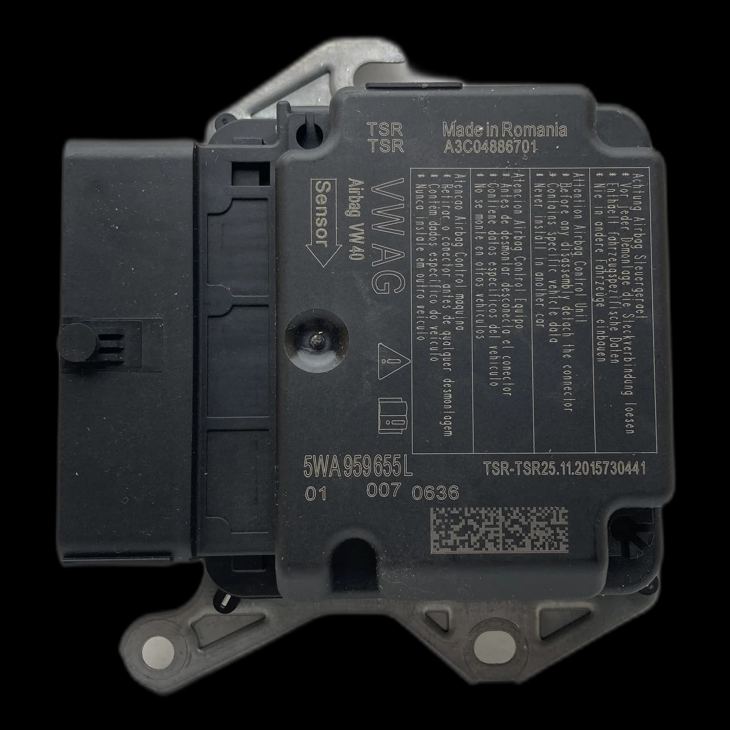 Centralina airbag 5WA959655L, Etichetta