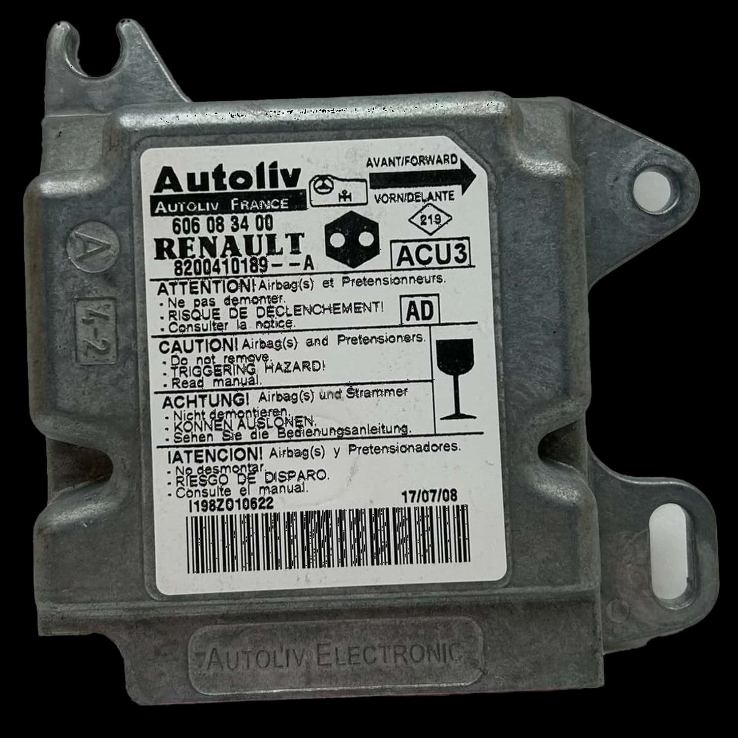 Renault Kangoo I Riparazione centralina airbag